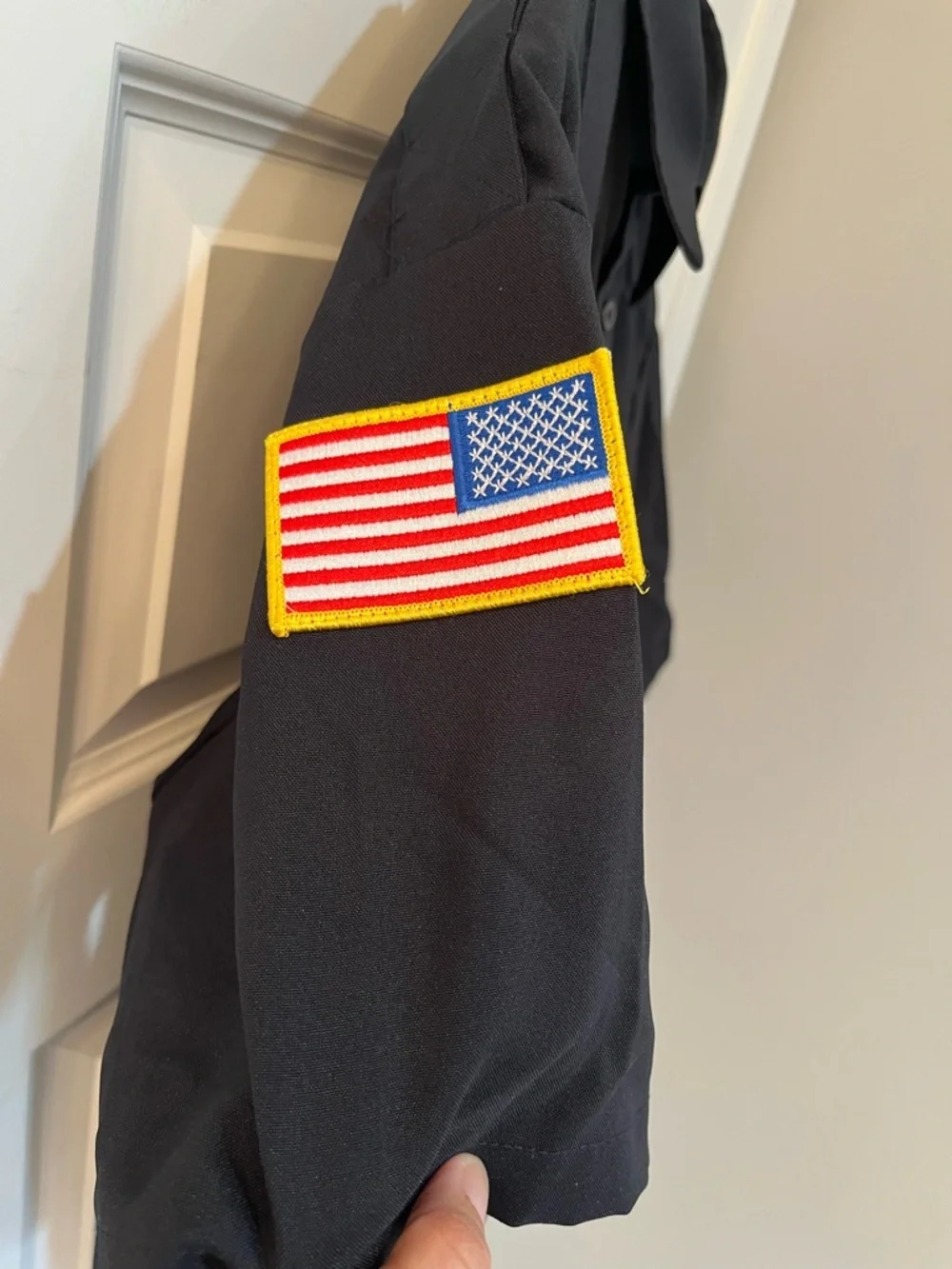 Official National Patrol Private Security Uniform 17-17.5 Short Sleeve Black EUC